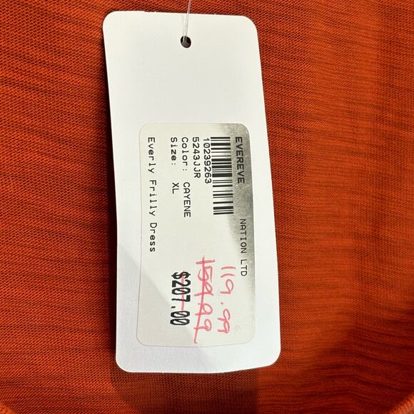 Nation Ltd NWT Everly Frilly Midi Dress in Cayene - size XL - Picture 8 of 8